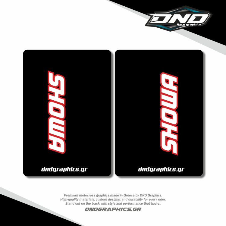 SHOWA FORK PROTECTION red white