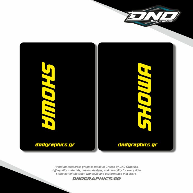 SHOWA FORK PROTECTION yellow