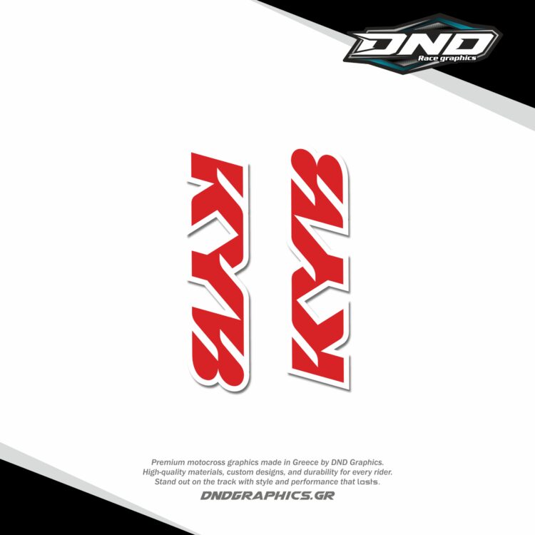 KYB FORK PROTECTION white red cut