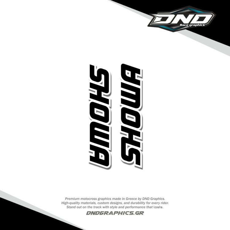 SHOWA FORK PROTECTION white black cut