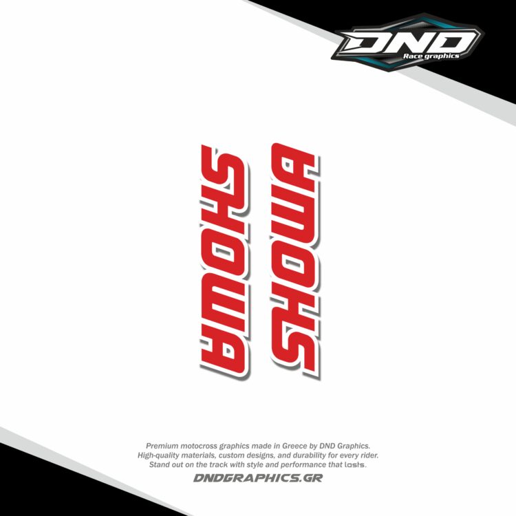 SHOWA FORK PROTECTION white red cut