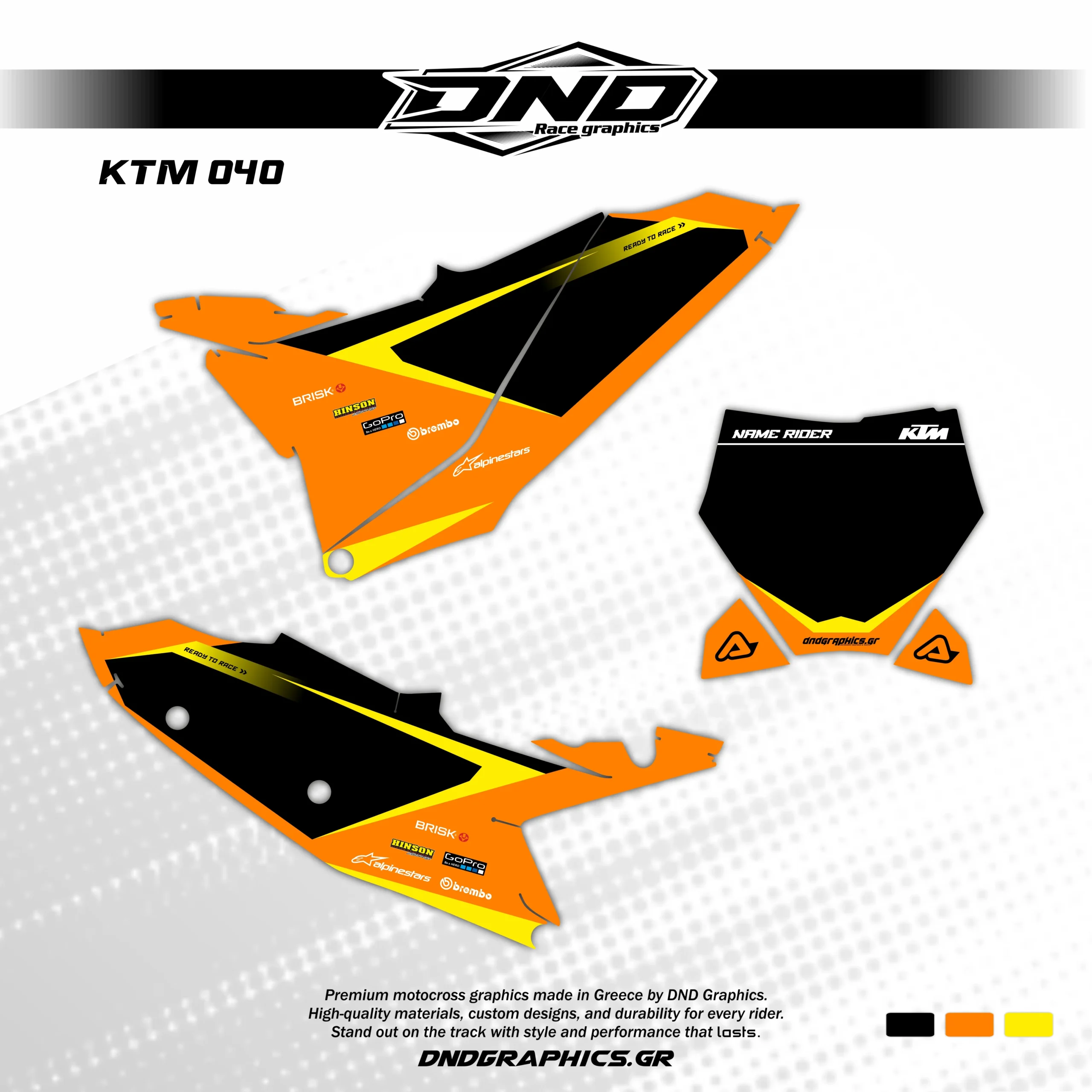 KTM | KTM 040 number plates - DnD Graphics