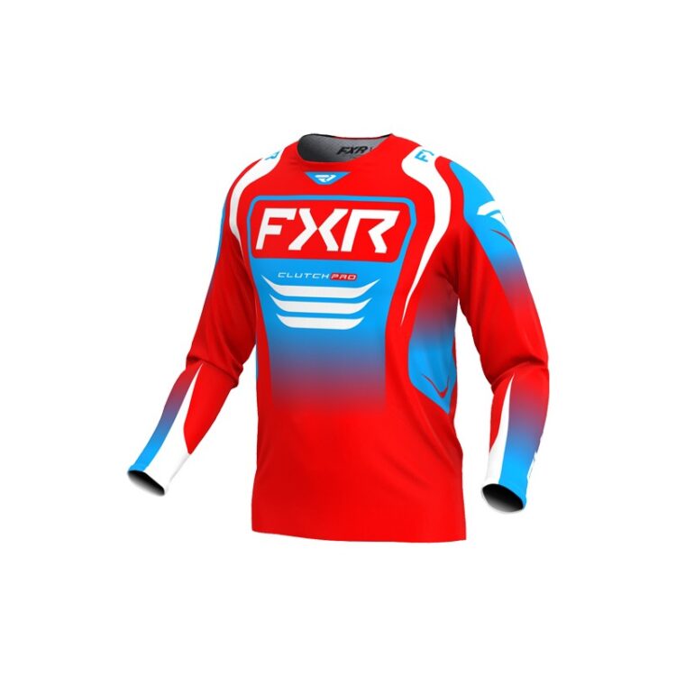 FXR Μπλούζα MX Clutch Pro Red / White / Cyan