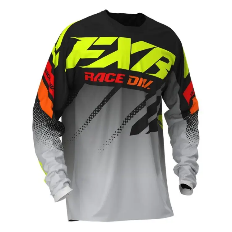 Μπλούζα MX FXR Clutch 20 Black / Grey Fade / HiVis / Red