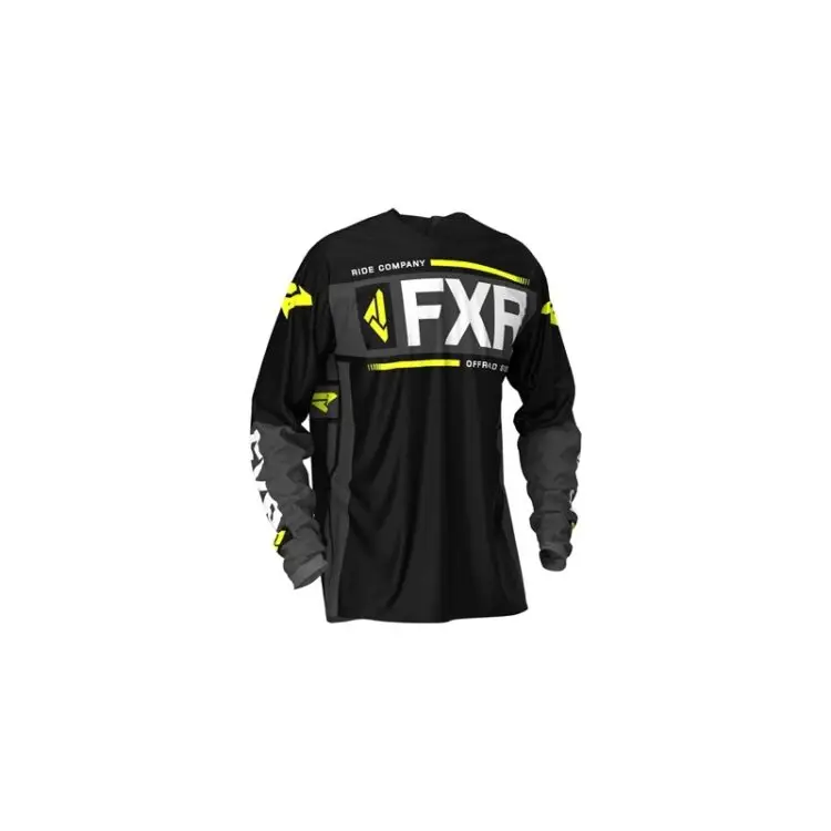 Μπλούζα MX FXR Clutch Prime 19 Black / Charcoal / HiVis / Lt Grey