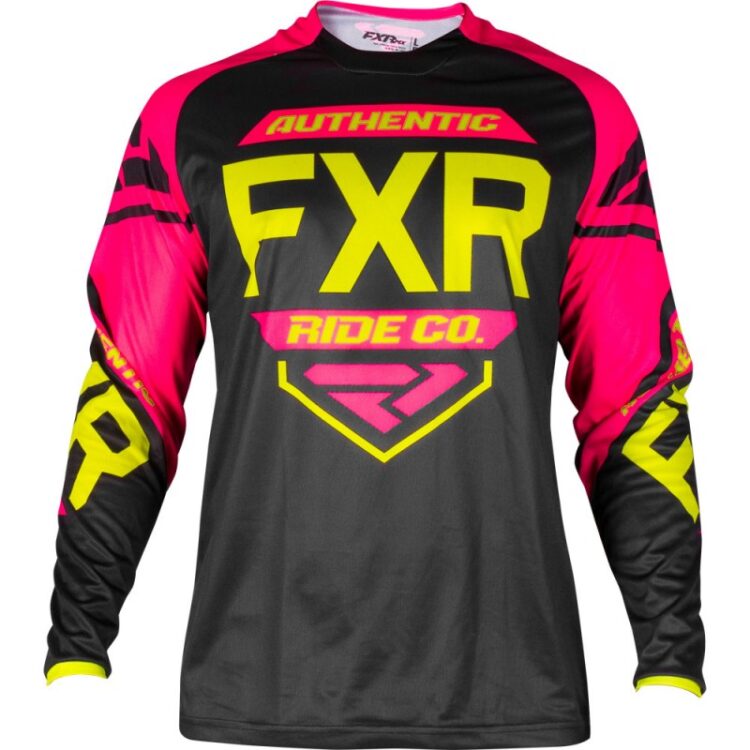 Μπλούζα MX FXR Clutch Retro 19 Black / Fuchsia / HiVis