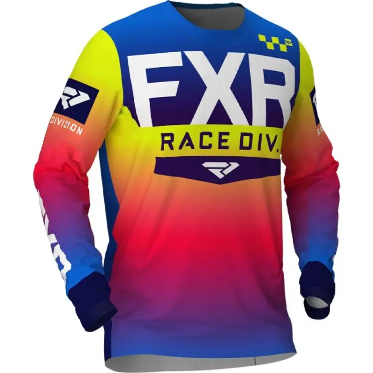 Μπλούζα MX FXR Helium 20 Coral / Blue Fade / Hivis
