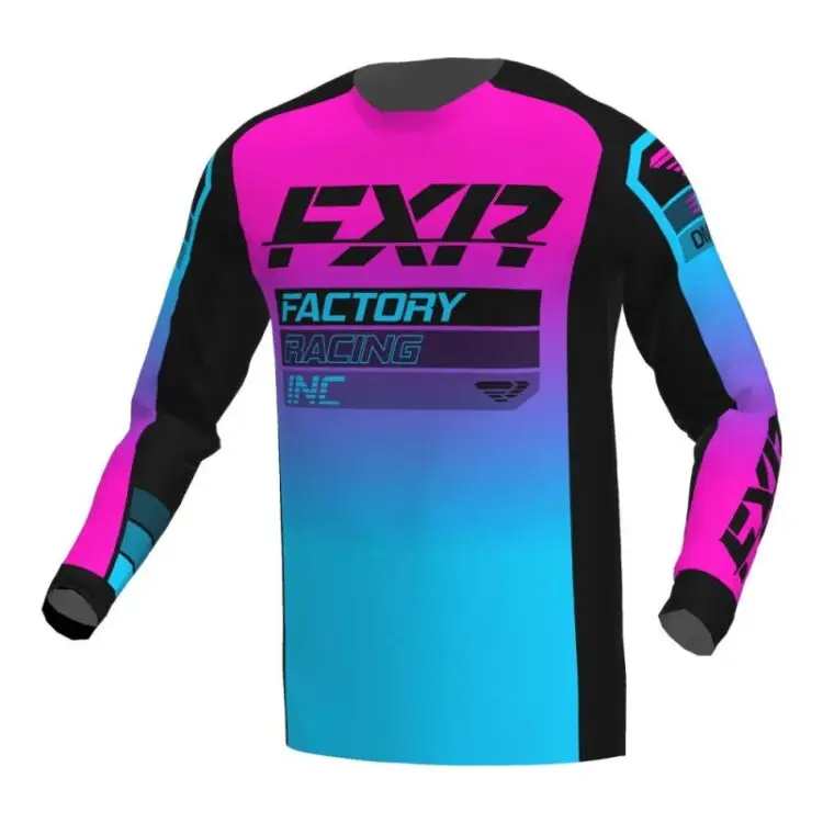 FXR Μπλούζα MX Clutch Black / Sky / Pink