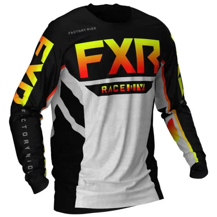 FXR Μπλούζα MX Podium Black / Red / Hi-Vis / Grey Aztec
