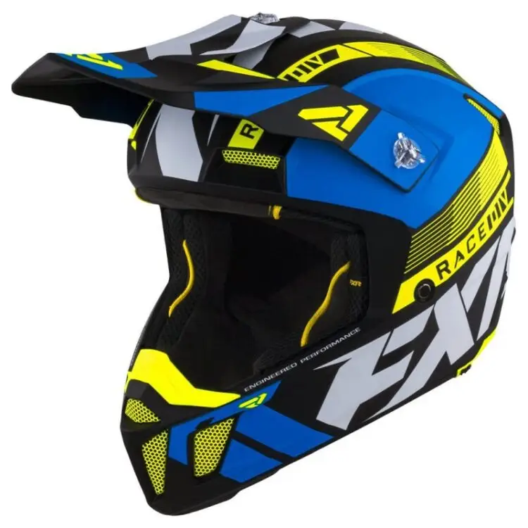 FXR Κράνος Clutch 1250gr. Boost Blue / Hi-Vis